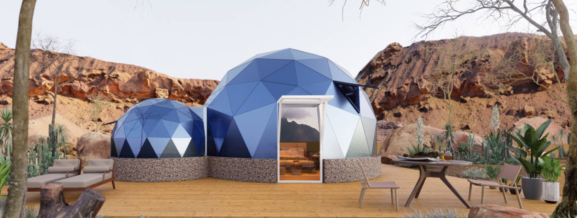 六盘球形智能光伏玻璃星空房